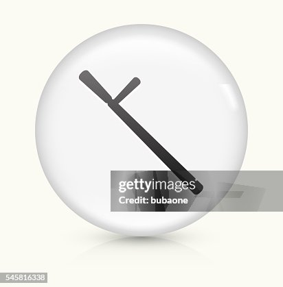 Baton icon on white round vector button Baton icon on white round vector button