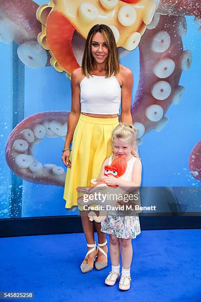 Michelle Heaton and daughter, Faith Michelle Hanley attend the UK Premiere of "Finding Dory" at the Odeon Leicester Square on July 10, 2016 in...