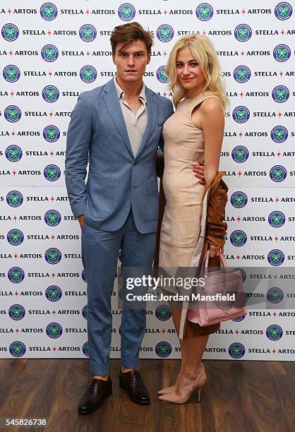 Pixie Lott and Oliver Chesire attend The Championships, Wimbledon, with Stella Artois, who have launched immersive theatre experience #TheTimePortal...