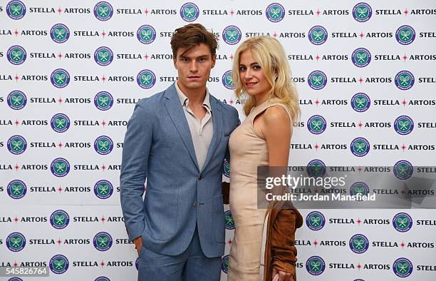 Pixie Lott and Oliver Chesire attend The Championships, Wimbledon, with Stella Artois, who have launched immersive theatre experience #TheTimePortal...