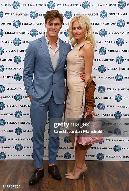 Pixie Lott and Oliver Chesire attend The Championships, Wimbledon, with Stella Artois, who have launched immersive theatre experience #TheTimePortal...