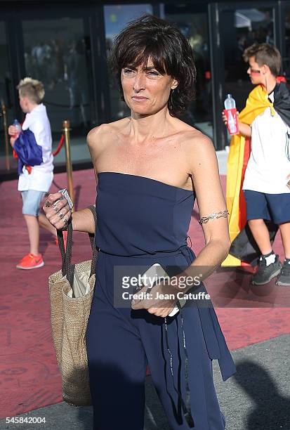 Nathalie Iannetta attends the UEFA Euro 2016 semi-final match between Germany and France at Stade Velodrome on July 7, 2016 in Marseille, France.
