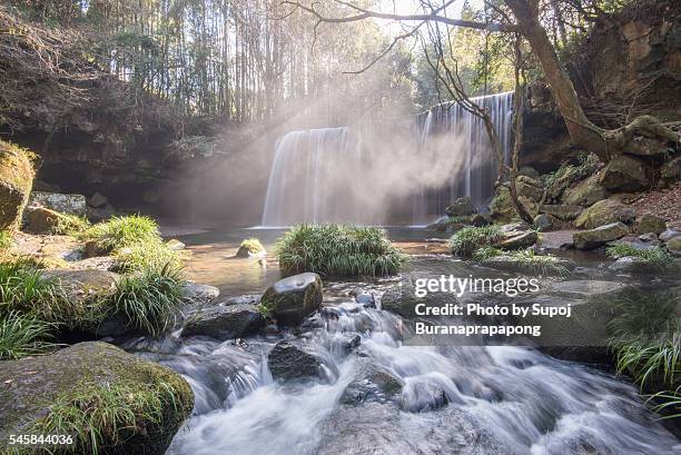 nabegataki waterfall in kyushu japan - kumamoto - fotografias e filmes do acervo