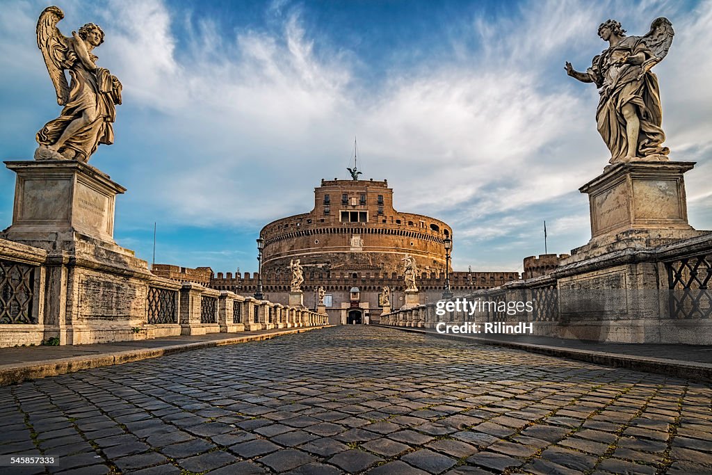 Italy, Rome, View of Castel Sant Angelo