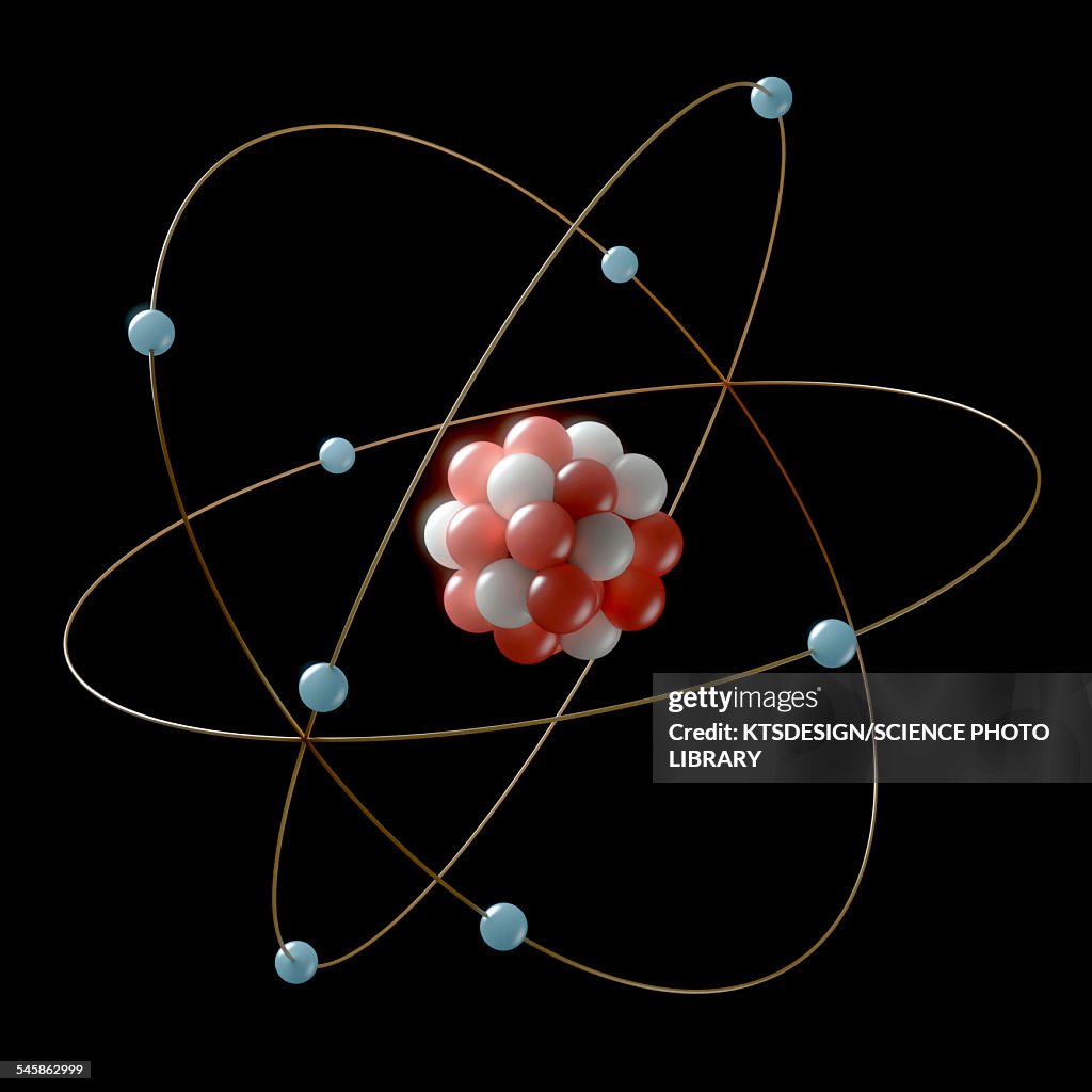 Atomic model, illustration