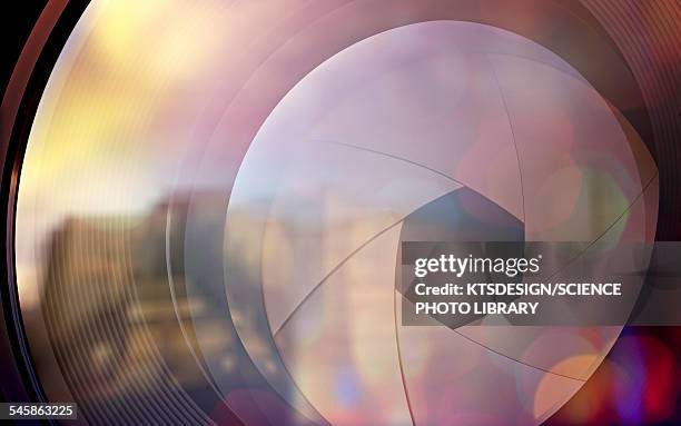 camera lens, illustration - close up stock illustrations