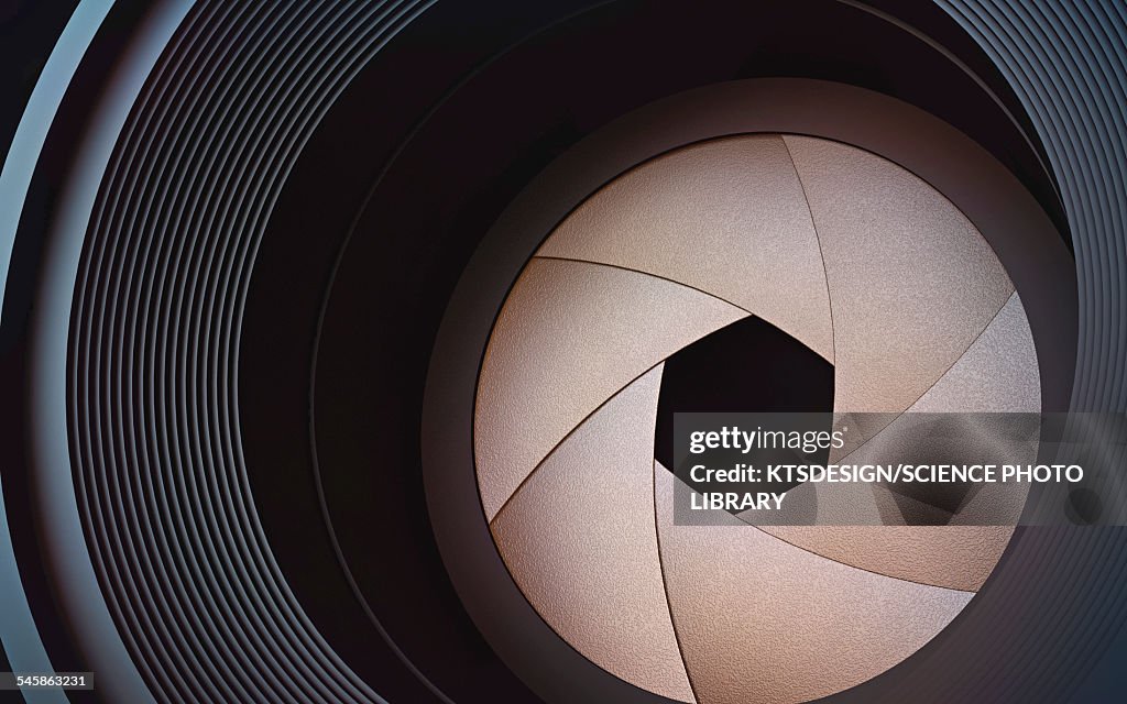 Camera lens, illustration