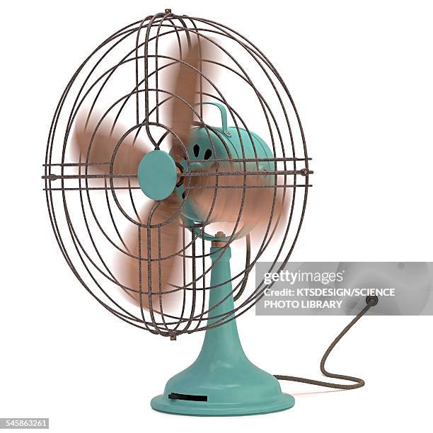 stockillustraties, clipart, cartoons en iconen met antique fan, illustration - elektrische ventilator