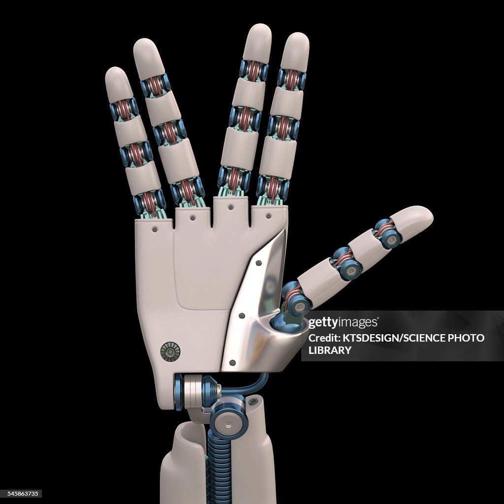 Robotic hand, illustration