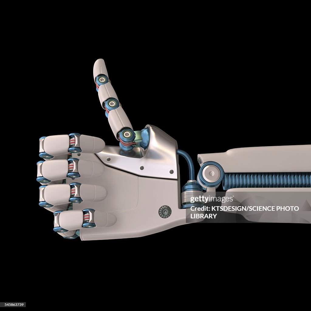 Robotic hand, illustration