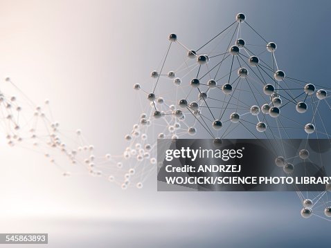 Molecular model, illustration Molecular model, illustration