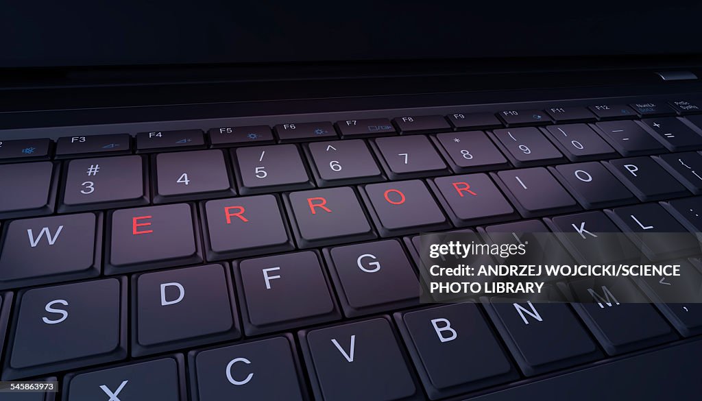 Computer Keyboard Error Illustration High-Res Vector Graphic - Getty Images