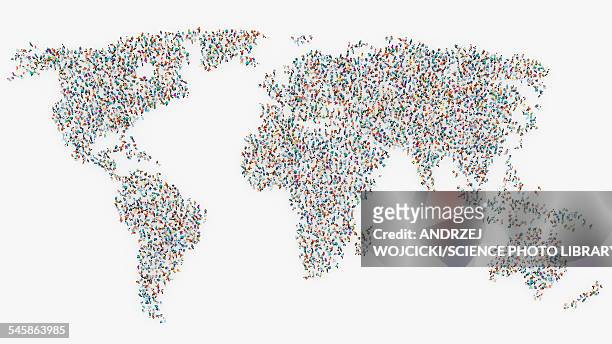 global population, illustration - heavy stock illustrations