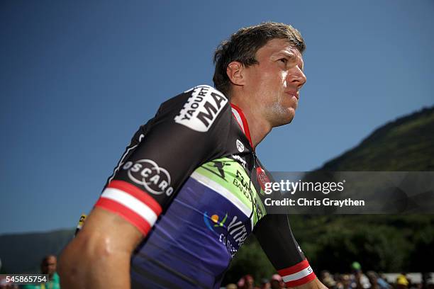 Chris Anker Sorensen of Denmark riding for Fortuneo-Vital Concept prepares to start stage nine of the 2016 Le Tour de France, a 184.5km stage from...