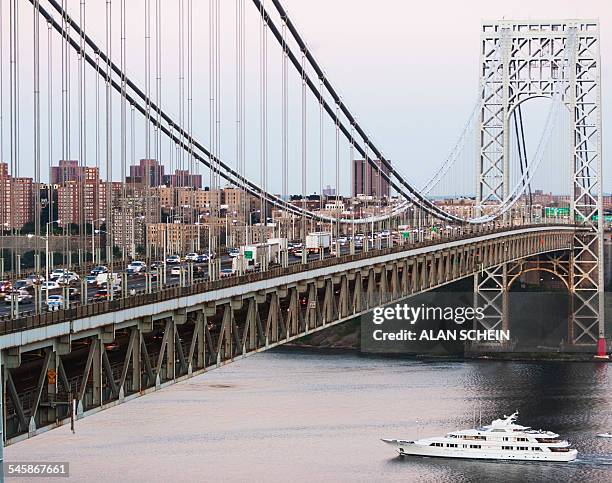usa, new york state, new york city, george washington bridge - george washington state stockfoto's en -beelden