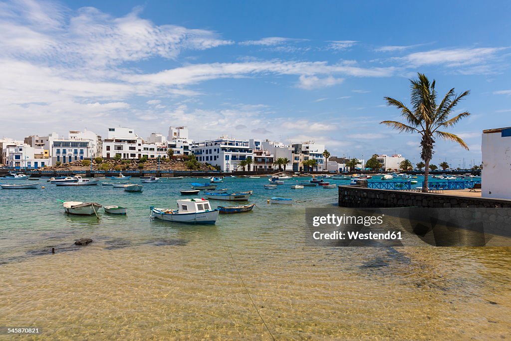 Spain, Canary Islands, Lanzarote, Arrecife, view to Charco de San Gines