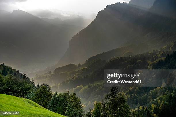 switzerland, canton of glarus, kloen valley, - schwyz stock pictures, royalty-free photos & images