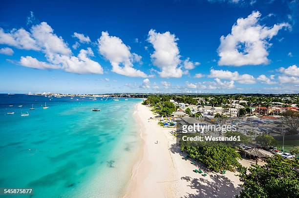 caribbean, antilles, lesser antilles, barbados, beach near garrison - barbados stock pictures, royalty-free photos & images