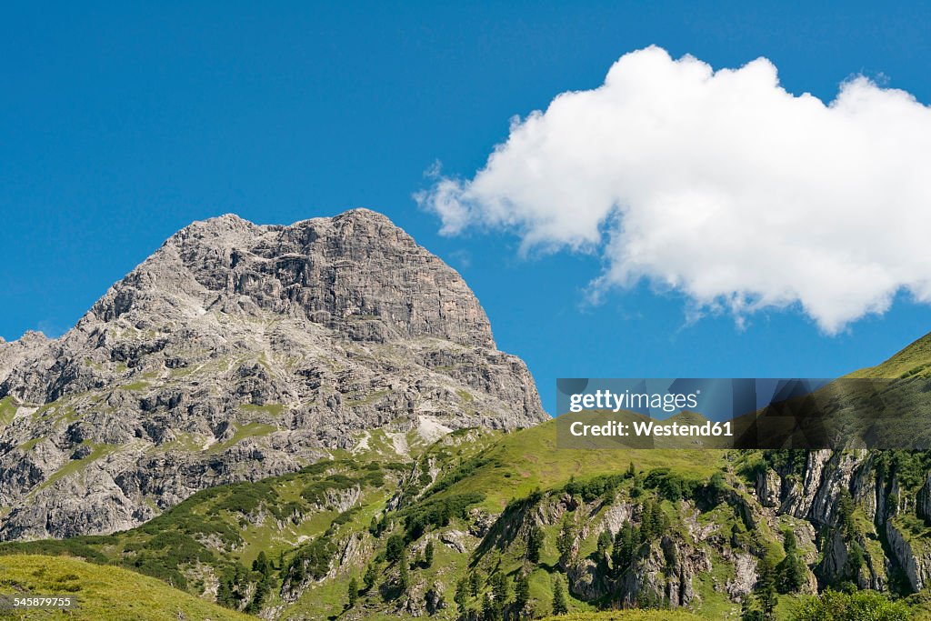 Austria, Vorarlberg, Kleinwalsertal, Widderstein mountain