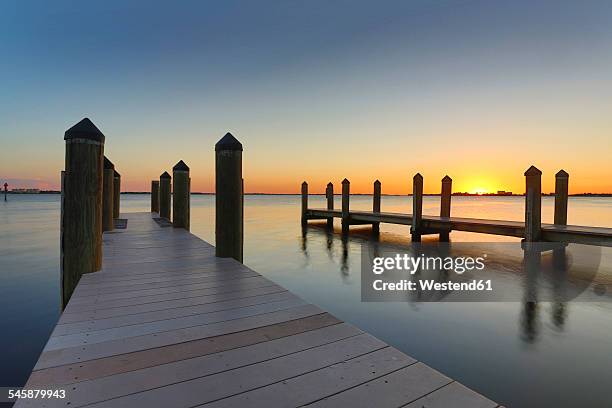 usa, florida, cape coral, sunset above the ocean - cape coral stock pictures, royalty-free photos & images