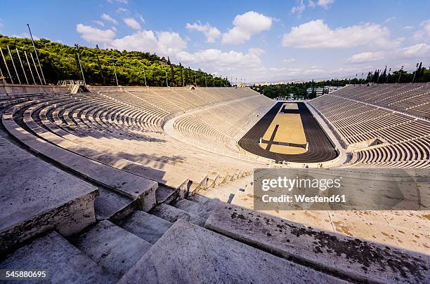 greece, athens, panathinaikos stadium of olympic games1896 - olympic stadium athens stock pictures, royalty-free photos & images