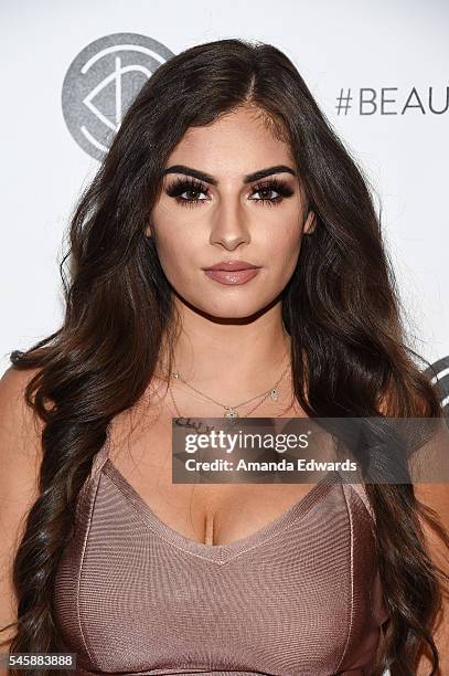 YouTube personality Nazanin Kavari arrives at the 4th Annual Beautycon Festival Los Angeles at the Los Angeles Convention Center on July 9, 2016 in...