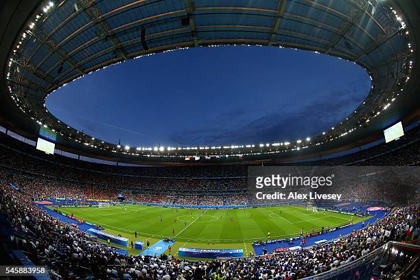 General view of Stade de France during the UEFA EURO 2016 Final match between Portugal and France at Stade de France on July 10, 2016 in Paris,...