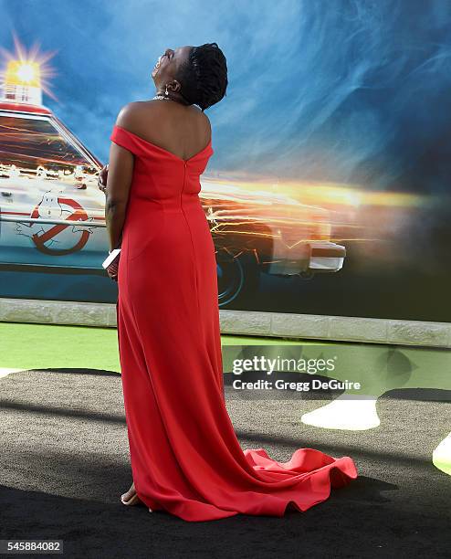 Actress/comedian Leslie Jones arrives at the premiere of Sony Pictures' "Ghostbusters" at TCL Chinese Theatre on July 9, 2016 in Hollywood,...