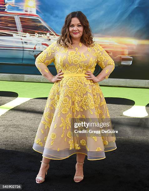 Actress Melissa McCarthy arrives at the premiere of Sony Pictures' "Ghostbusters" at TCL Chinese Theatre on July 9, 2016 in Hollywood, California.