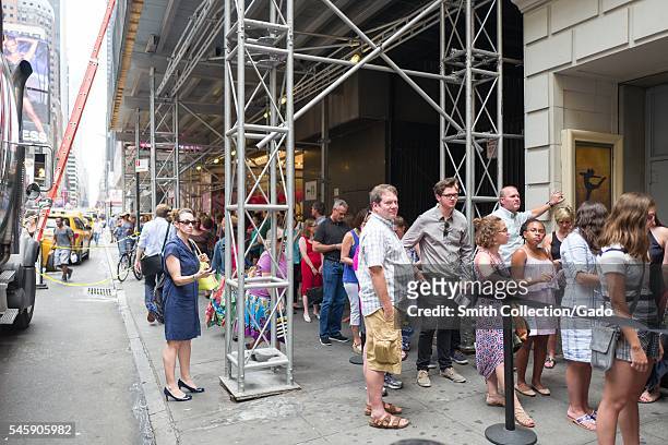 Before a performance of the Broadway musical Hamilton two days prior to creator Lin Manuel Miranda's departure from the show, the line to enter the...