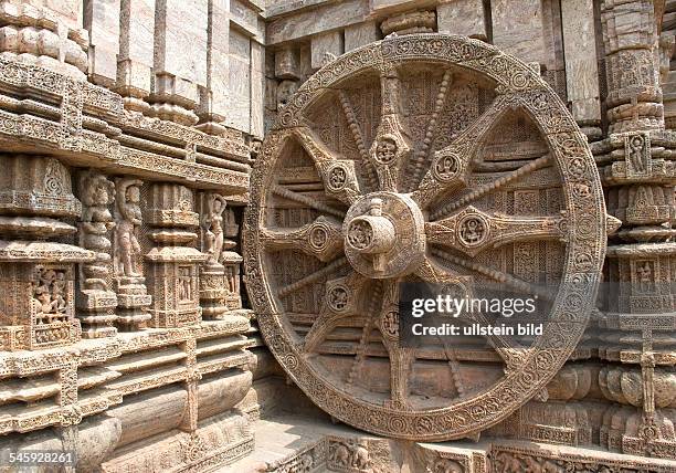 India Orissa - Wheel of Konark Sun Temple - 2010
