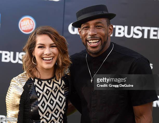 Dancers Allison Holker and husband Stephen Laurel "tWitch" Boss arrive at the premiere of Sony Pictures' "Ghostbusters" at TCL Chinese Theatre on...