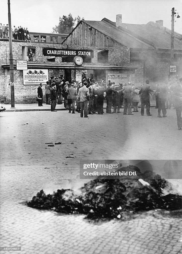 Streiks Berlin - Streik der Reichsbahn-Eisenbahner in Berlin (West)