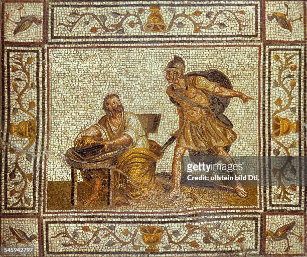 Ancient Greece Archimedes Mathematician and physicist of ancient Greece around 287 - 212 B.C. The death of Archimedes Roman mosaic from the imperial...
