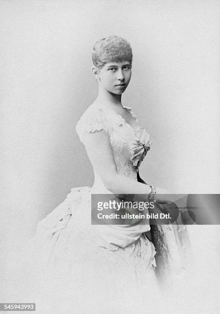 Daughter of empress Victoria Adelaide Mary Louisa and emperor Friedrich III., sister of emperor Wilhelm II. - portrait as young woman - 1885 -...