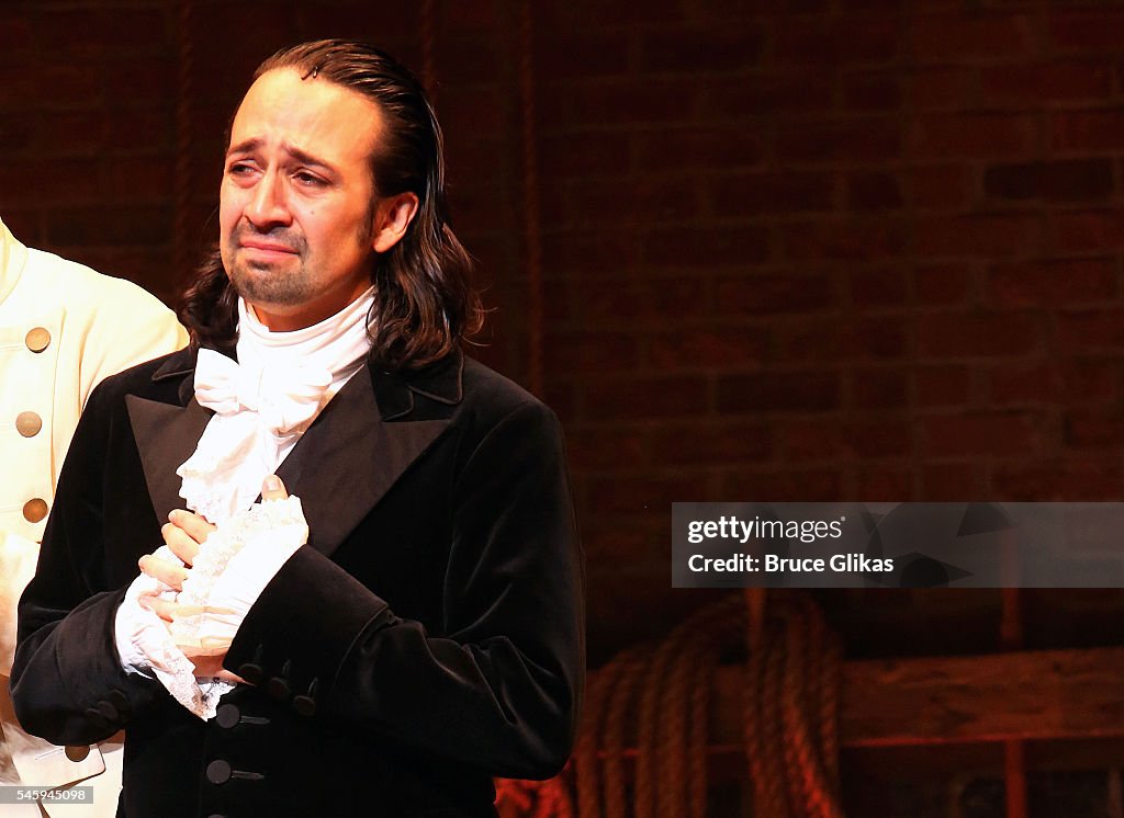 Lin-Manuel Miranda Makes Final Performance On Broadway's "Hamilton"