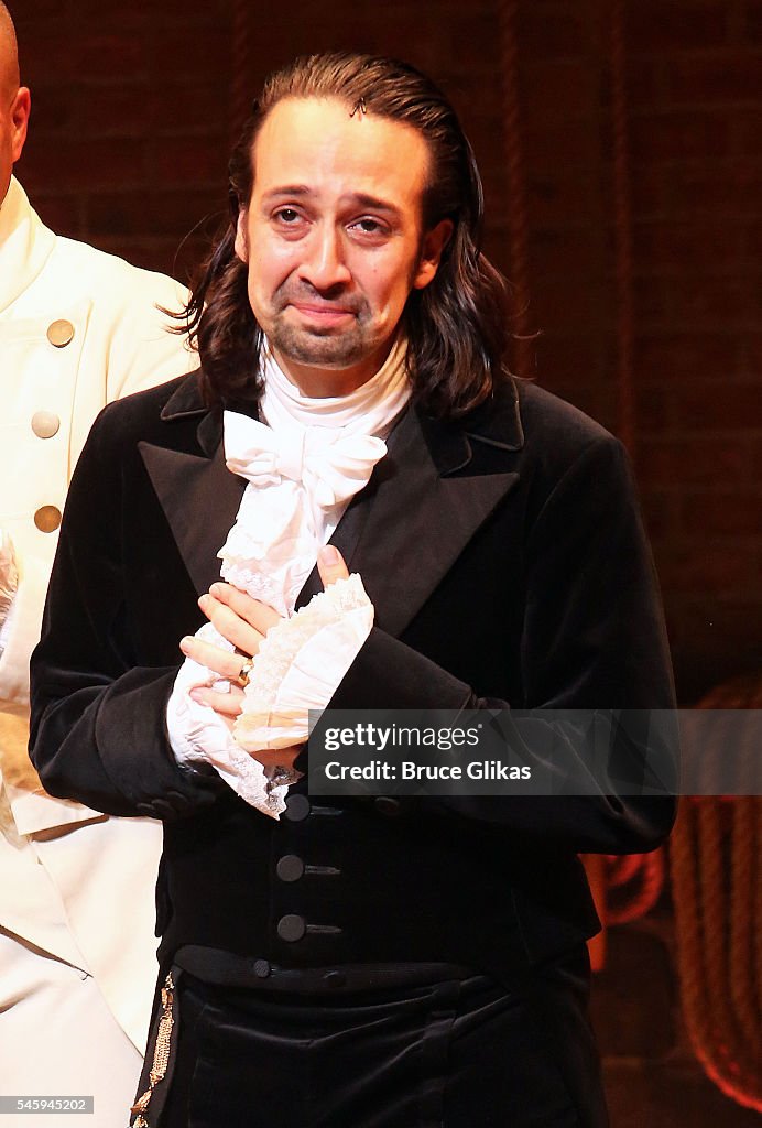 Lin-Manuel Miranda Makes Final Performance On Broadway's "Hamilton"