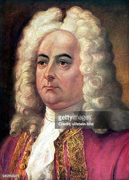 Haendel, Georg Friedrich *23.02.1685-14.04.1759+Komponist, D- Portrait nach einem Gemaelde- undatiert