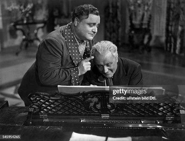 Benjamino Gigli, Singer , Actor, Italy - with Gustav Waldau in the film "Du bist mein Glueck - 1936