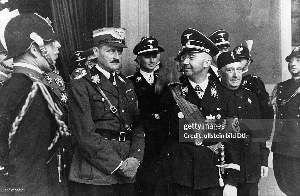 Aussenpolitik 1937 - Ulrich v. Hassell, Himmler u. Polizeichef Bocchini in Rom