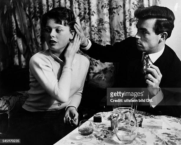 Claus Biederstaedt *-Actor, Germanywith his fiance Ingrid Peter.- 1956