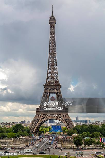 eiffel tower at euro 2016 - euro 2016 football stock pictures, royalty-free photos & images