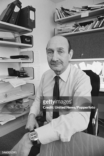 Television executive, producer and commissioning editor at Channel 4 Television, Cecil Korer pictured in an office at the television station's...