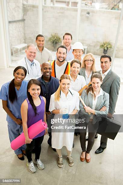 group of varied professionals - various occupations stock pictures, royalty-free photos & images