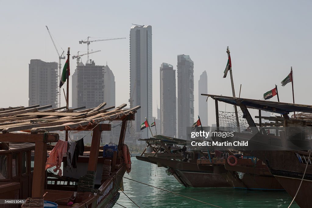 Dhows and skyscrapers in Abu Dhabi