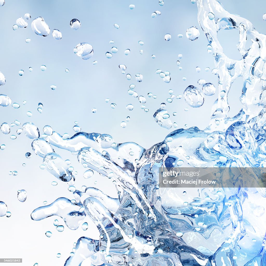 Close up of a splash of water