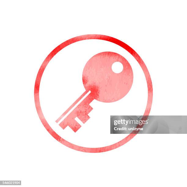 key icon with texture - locker stock illustrations