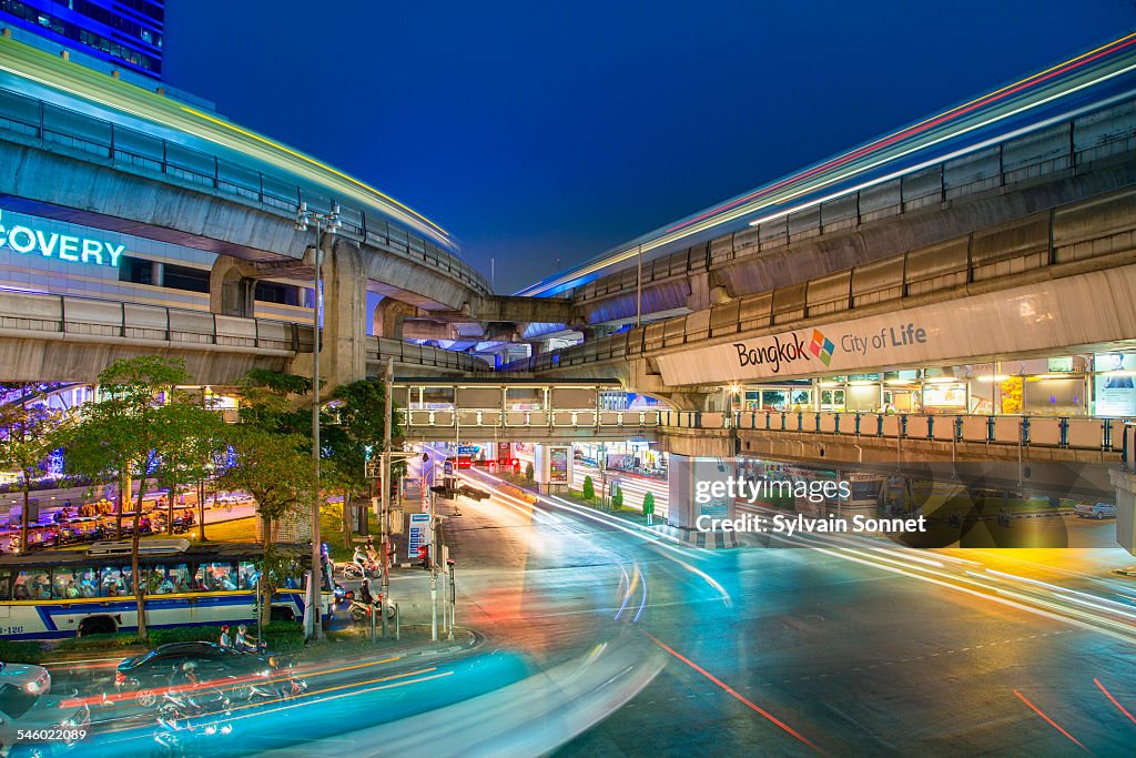 Central Bangkok at night