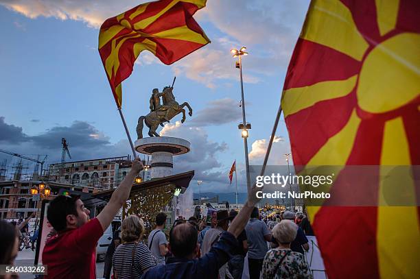 Macedonia, Skopje, - Colorful Revolution Macedonias Colorful Revolution has caused daily protests in the City Center of Macedonias Capital Skopje....