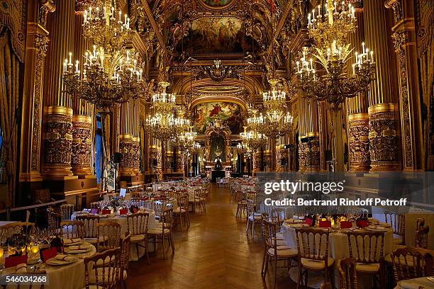 Illustration View of 'Vaincre Le Cancer' Charity Gala Night at Opera Garnier on July 10, 2016 in Paris, France.